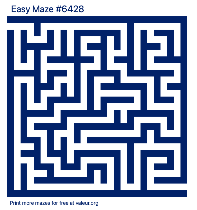 Free Printable Easy Maze number 6428