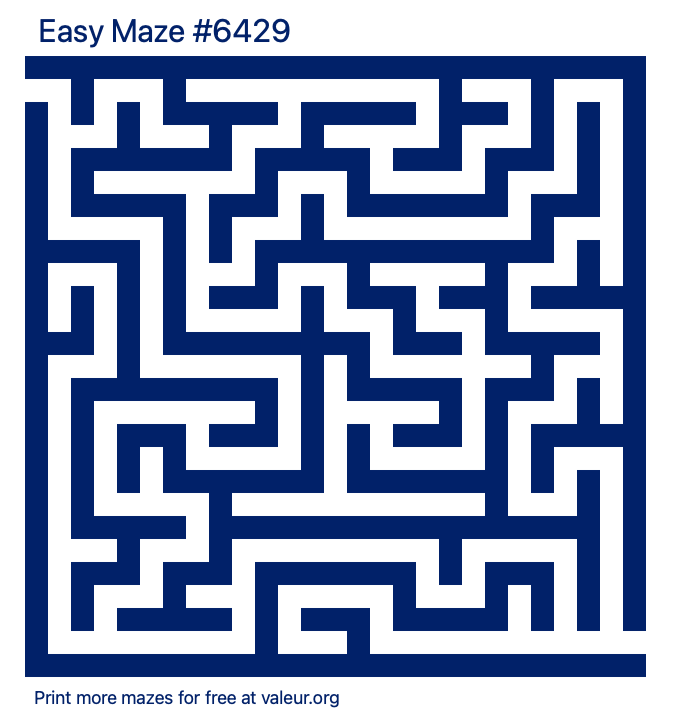 Free Printable Easy Maze number 6429