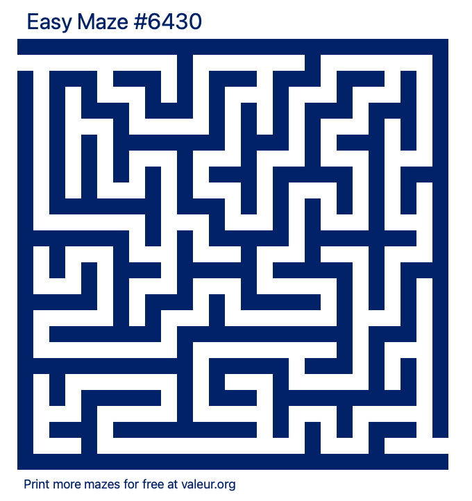Free Printable Easy Maze number 6430