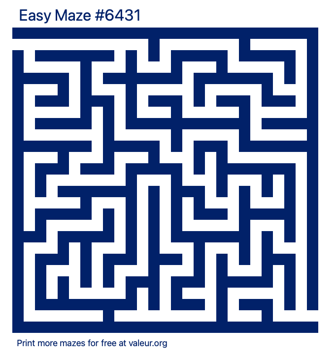 Free Printable Easy Maze number 6431