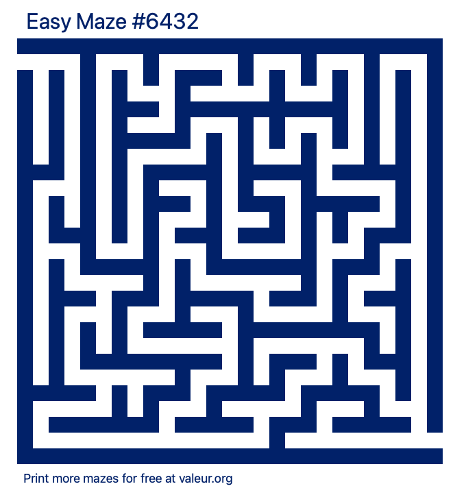 Free Printable Easy Maze number 6432