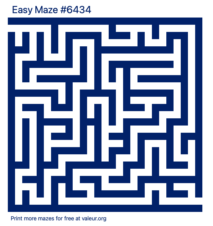 Free Printable Easy Maze number 6434