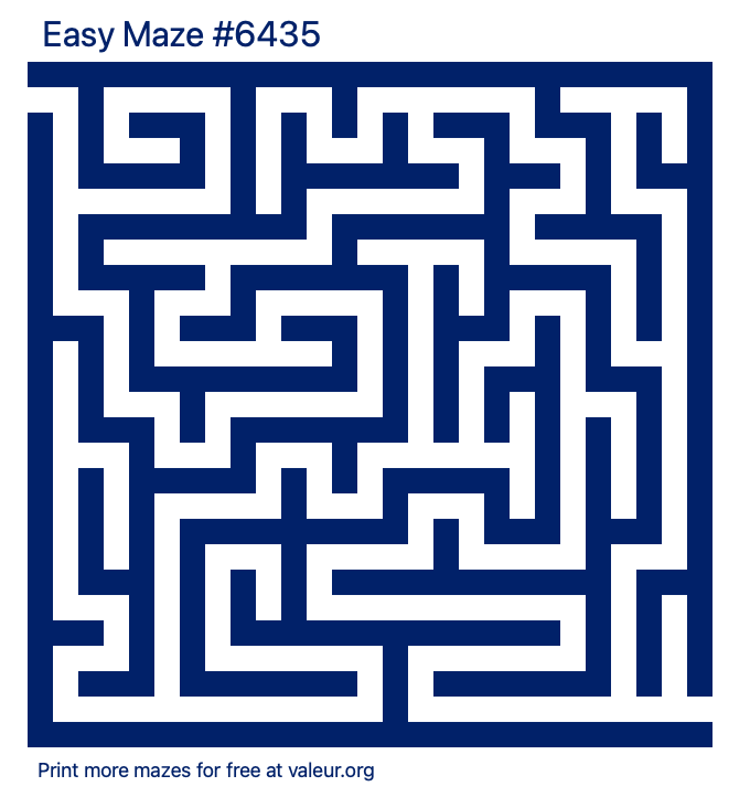 Free Printable Easy Maze number 6435