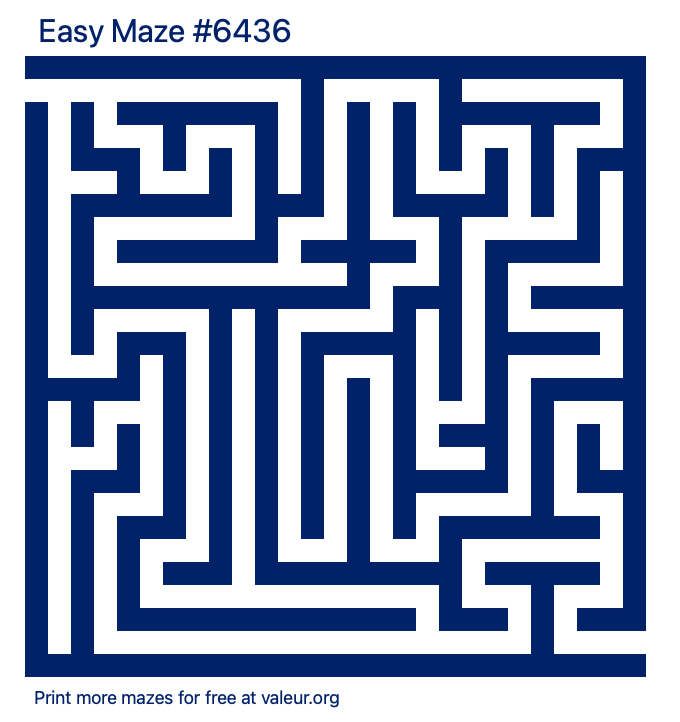 Free Printable Easy Maze number 6436