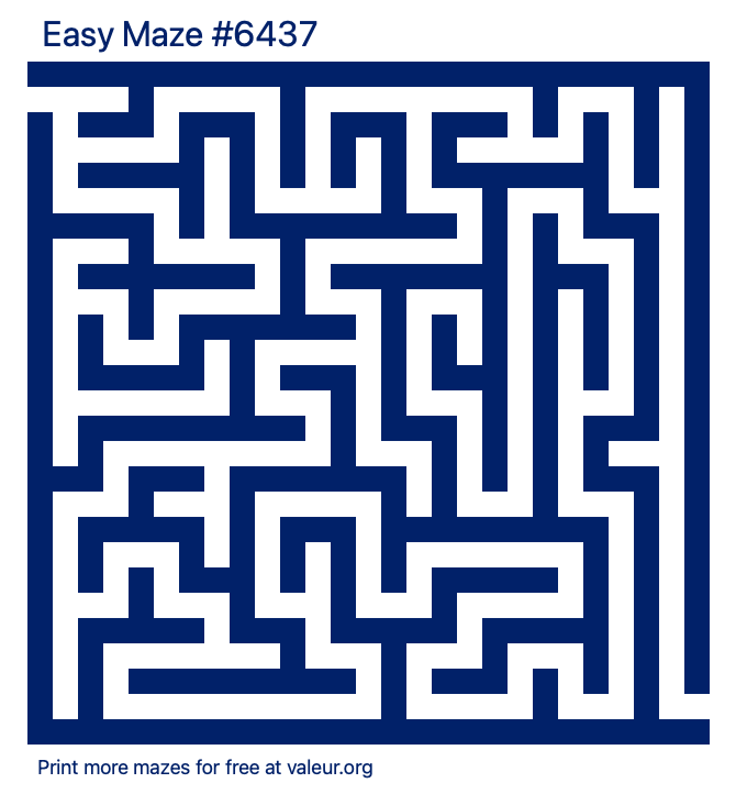 Free Printable Easy Maze number 6437