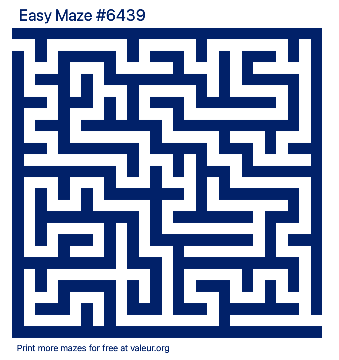 Free Printable Easy Maze number 6439