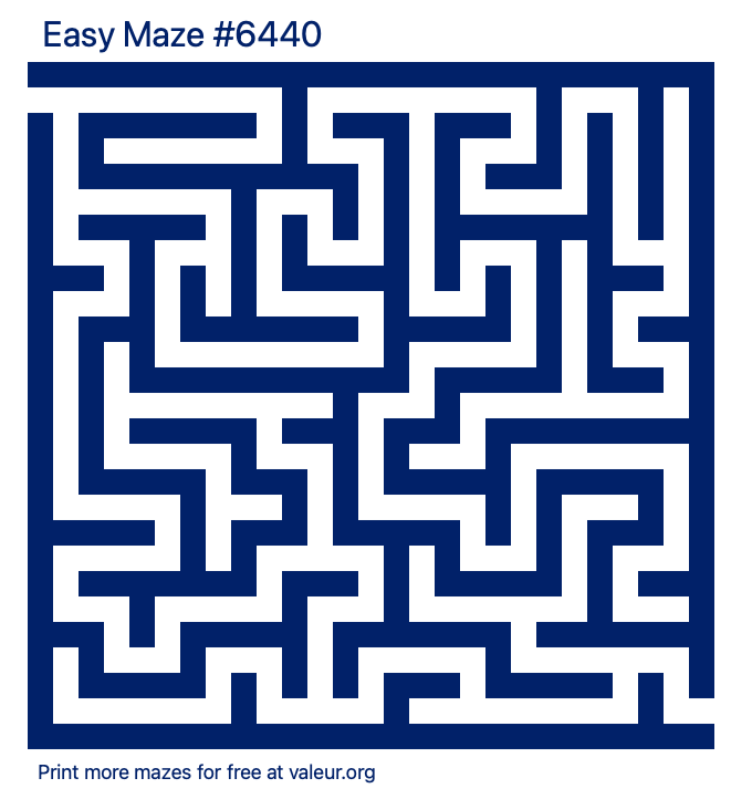 Free Printable Easy Maze number 6440
