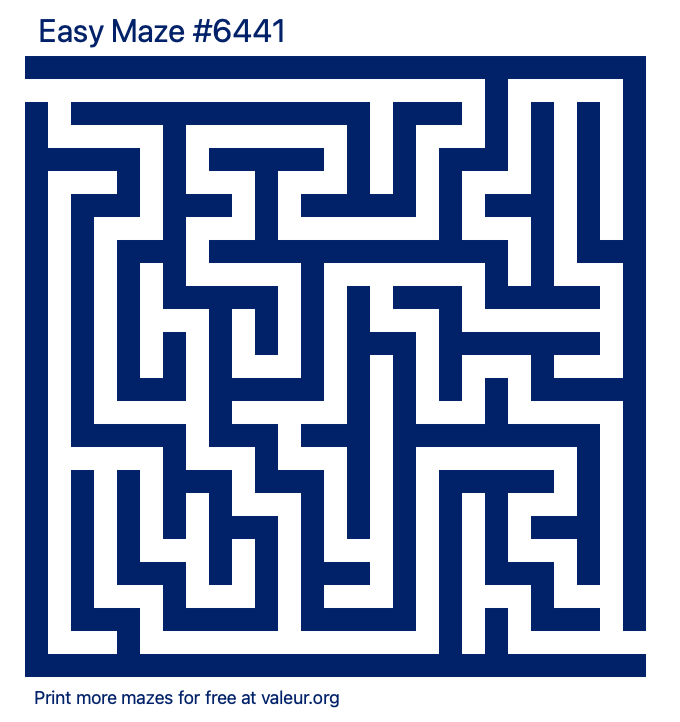 Free Printable Easy Maze number 6441