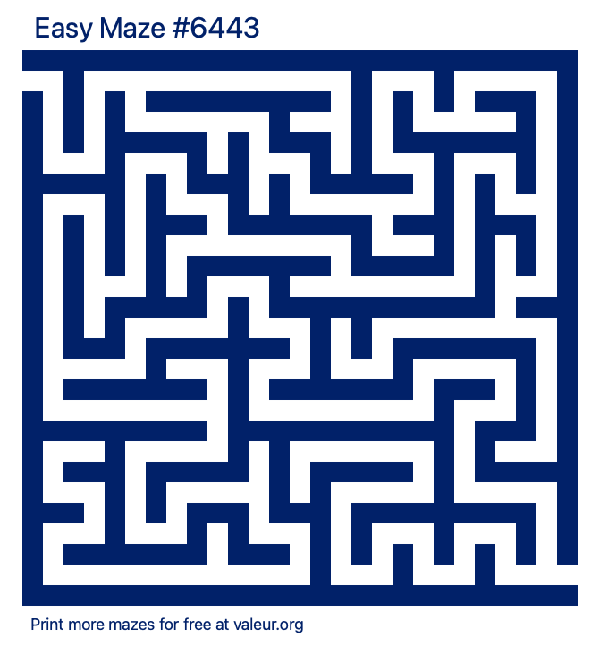 Free Printable Easy Maze number 6443