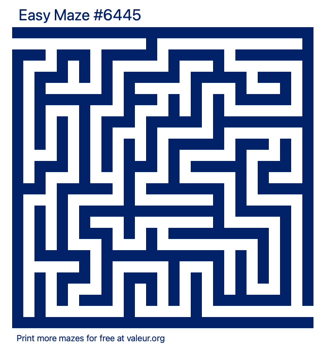 Free Printable Easy Maze number 6445