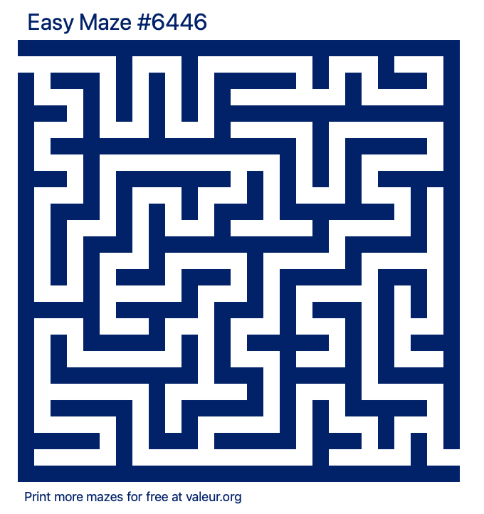 Free Printable Easy Maze number 6446