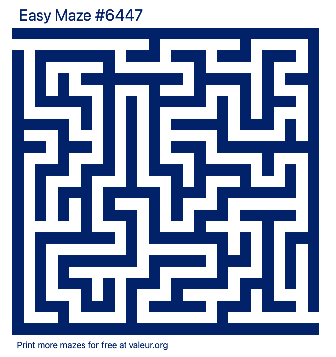 Free Printable Easy Maze number 6447
