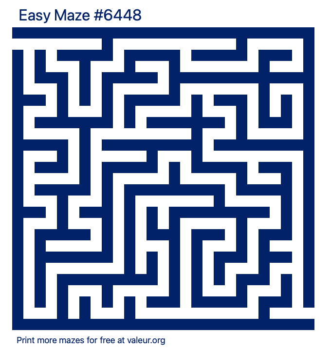 Free Printable Easy Maze number 6448