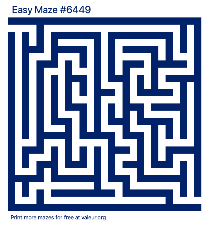 Free Printable Easy Maze number 6449