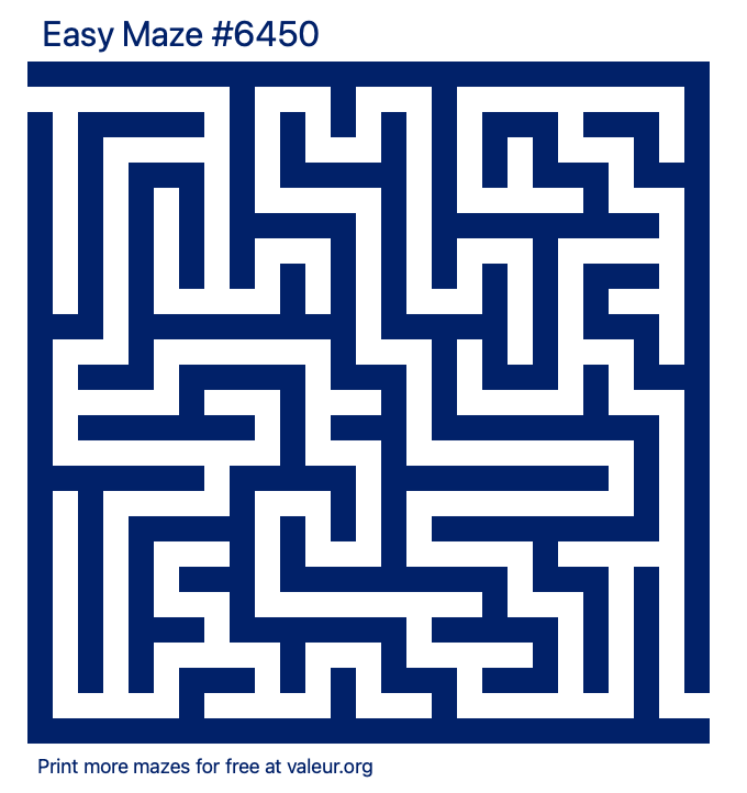 Free Printable Easy Maze number 6450