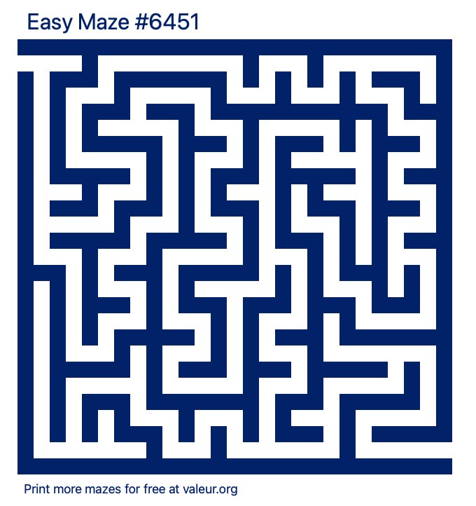 Free Printable Easy Maze number 6451