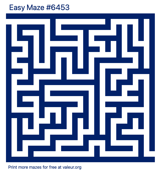 Free Printable Easy Maze number 6453