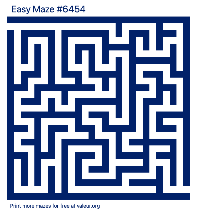Free Printable Easy Maze number 6454