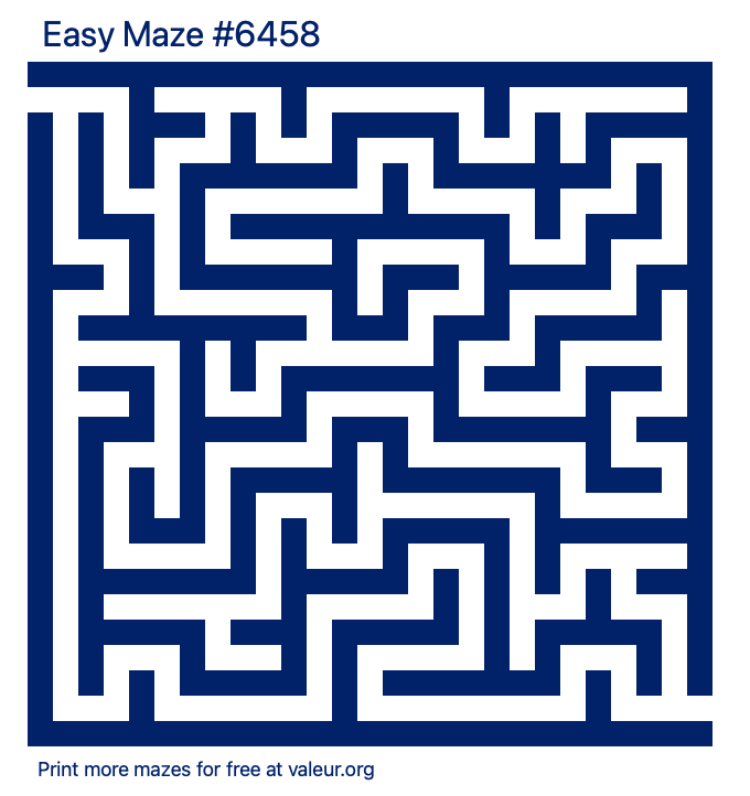 Free Printable Easy Maze number 6458