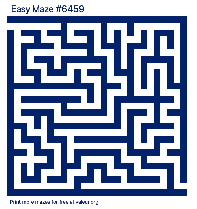 Free Printable Easy Maze number 6459