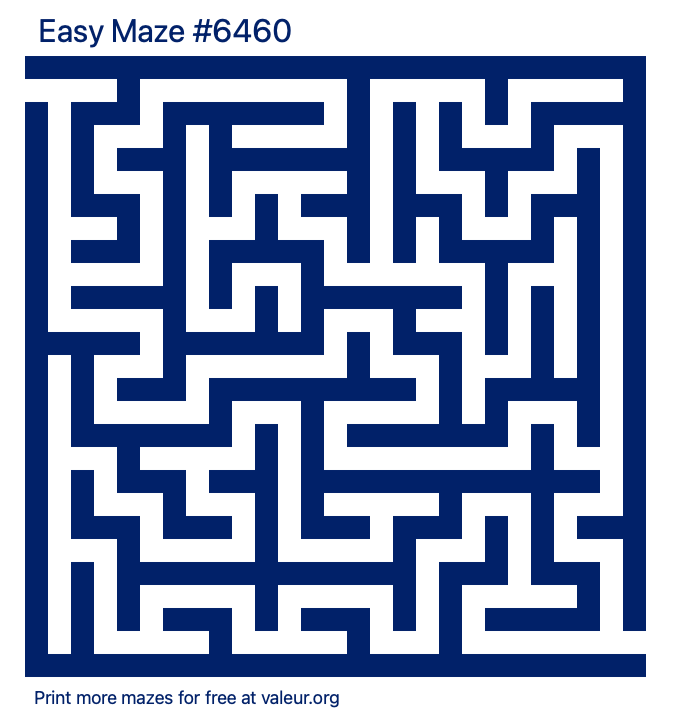 Free Printable Easy Maze number 6460