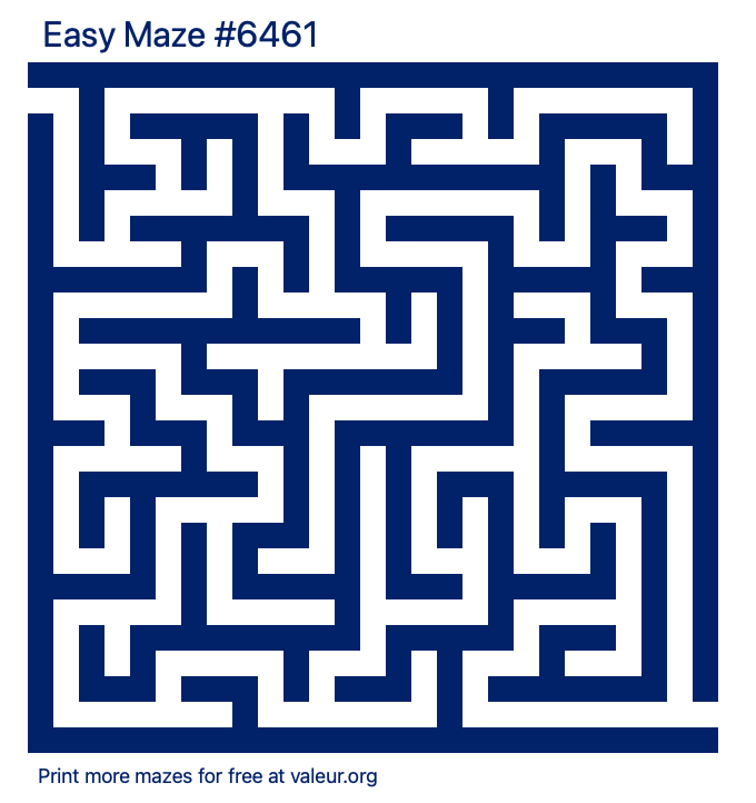 Free Printable Easy Maze number 6461