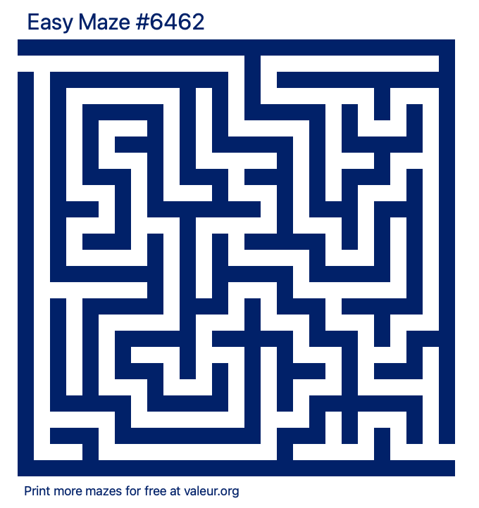 Free Printable Easy Maze number 6462