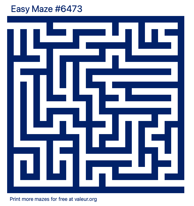 Free Printable Easy Maze number 6473
