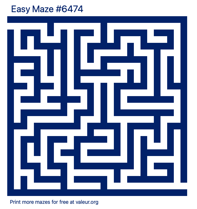 Free Printable Easy Maze number 6474
