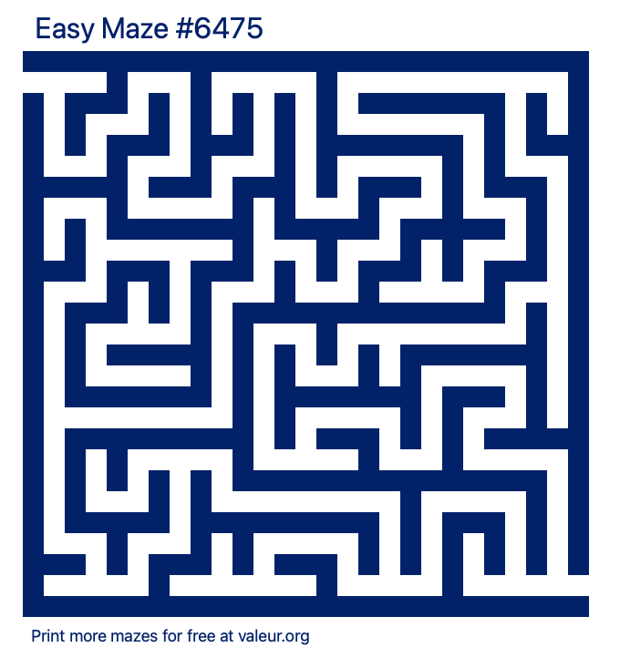 Free Printable Easy Maze number 6475