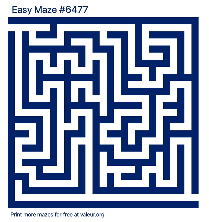 Free Printable Easy Maze number 6477