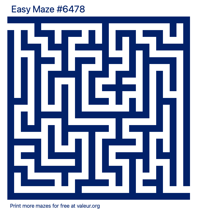 Free Printable Easy Maze number 6478