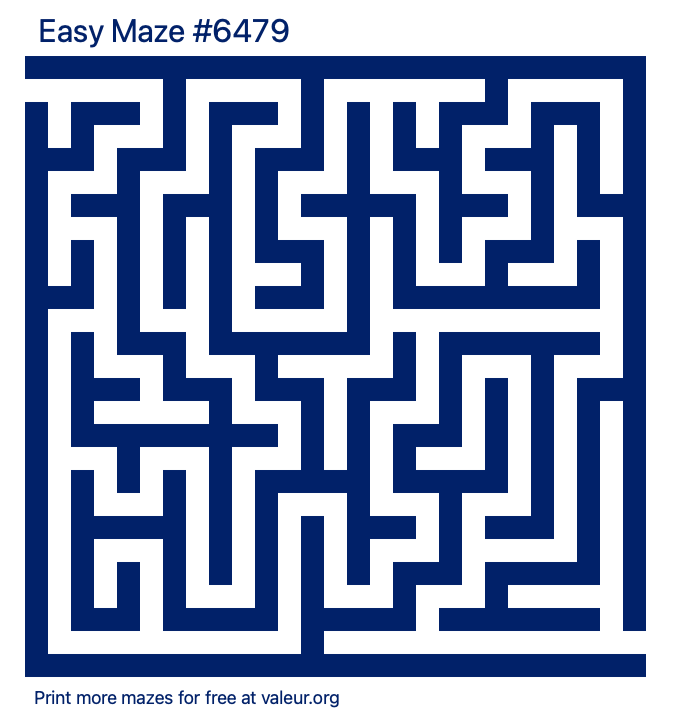 Free Printable Easy Maze number 6479
