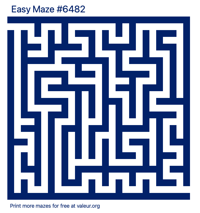 Free Printable Easy Maze number 6482