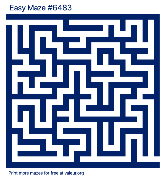 Free Printable Easy Maze number 6483
