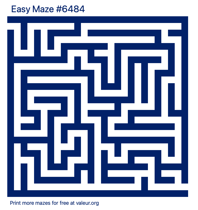 Free Printable Easy Maze number 6484