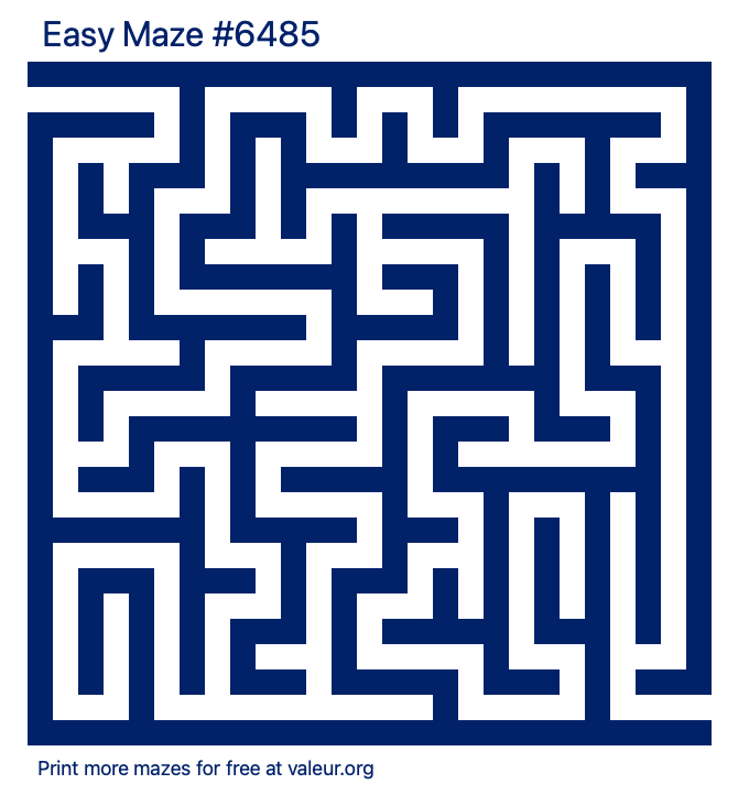Free Printable Easy Maze number 6485