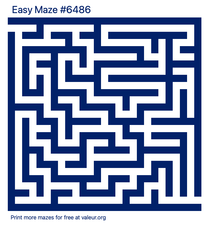 Free Printable Easy Maze number 6486