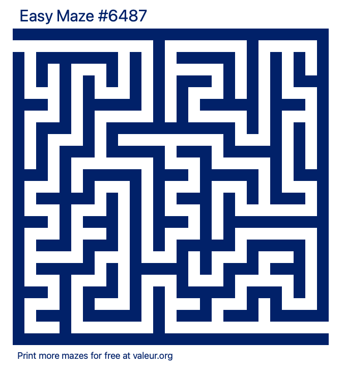 Free Printable Easy Maze number 6487