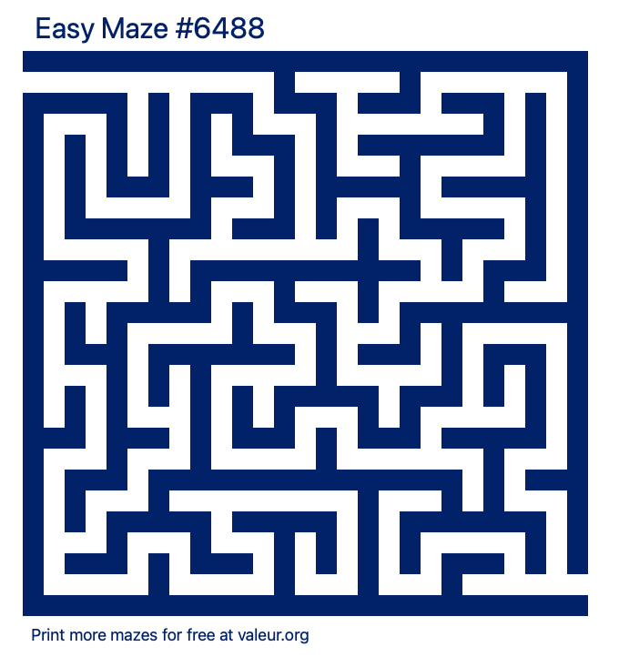 Free Printable Easy Maze number 6488