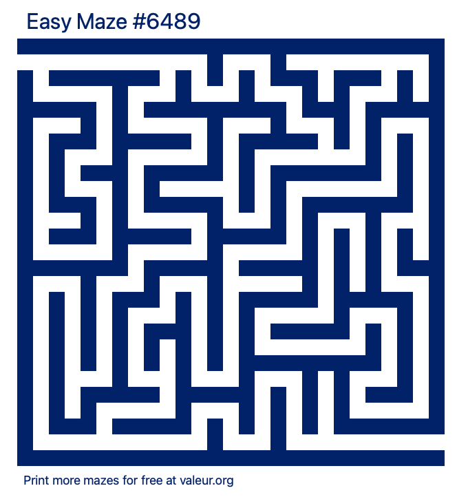 Free Printable Easy Maze number 6489