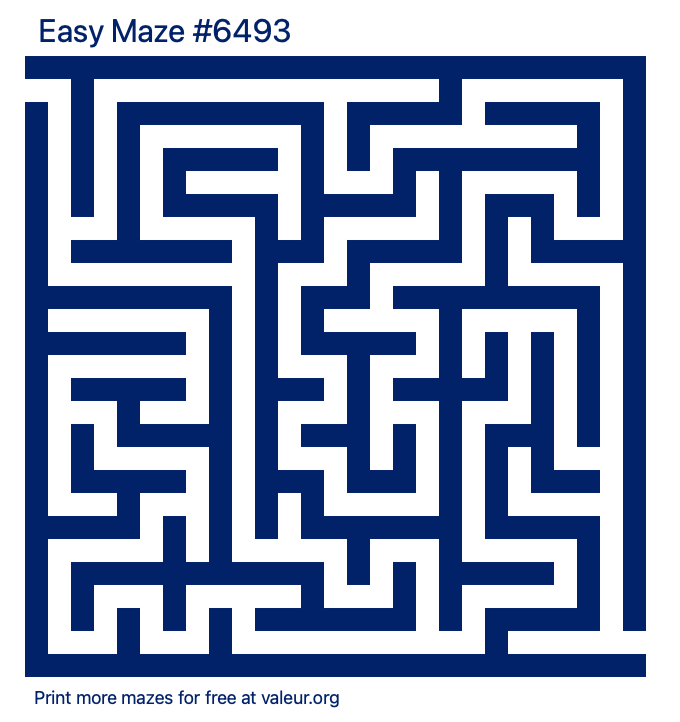 Free Printable Easy Maze number 6493