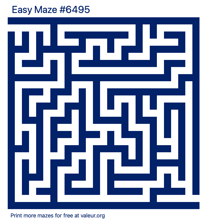 Free Printable Easy Maze number 6495