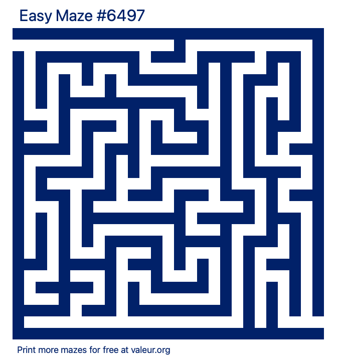 Free Printable Easy Maze number 6497