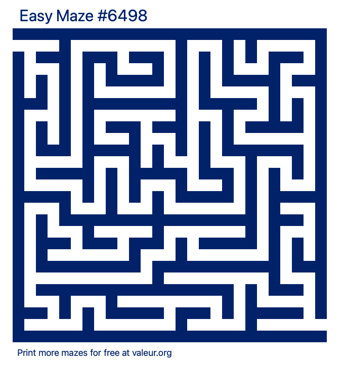 Free Printable Easy Maze number 6498