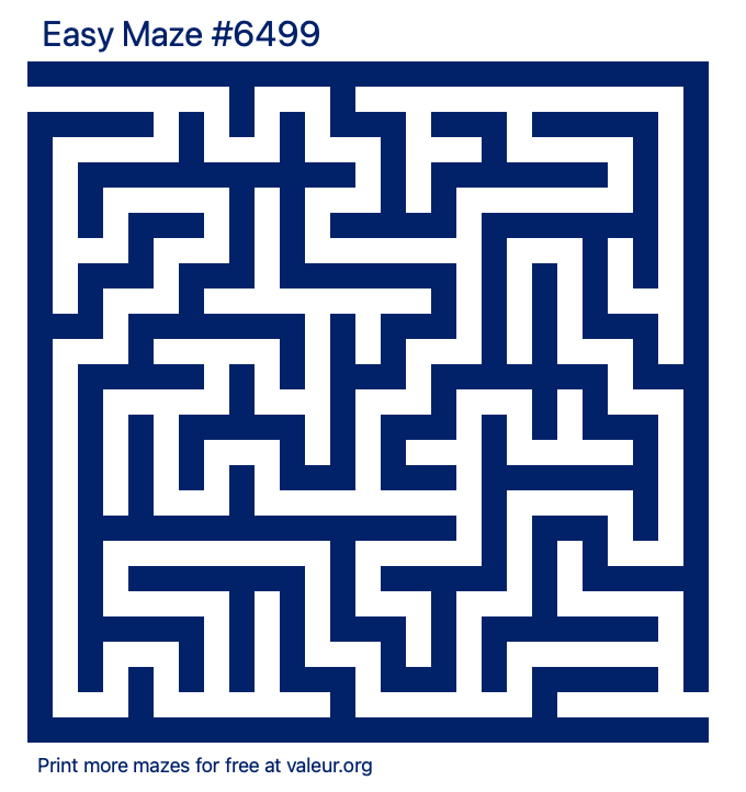 Free Printable Easy Maze number 6499