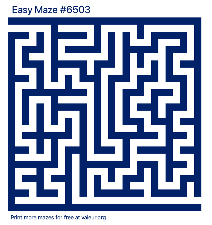 Free Printable Easy Maze number 6503