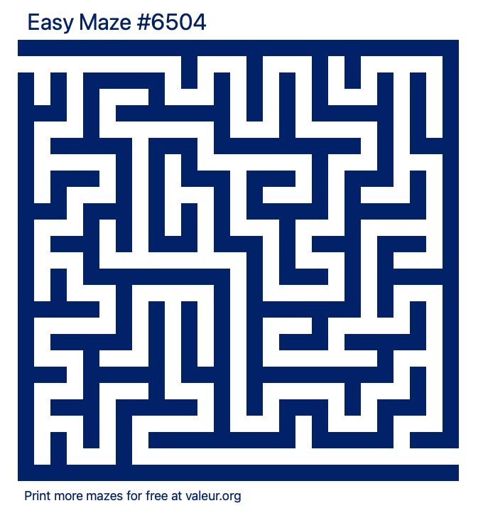 Free Printable Easy Maze number 6504