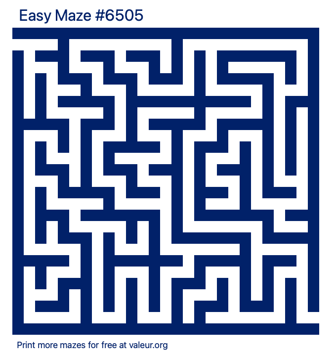 Free Printable Easy Maze number 6505