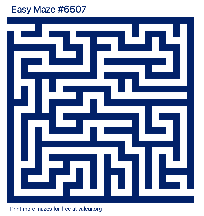 Free Printable Easy Maze number 6507